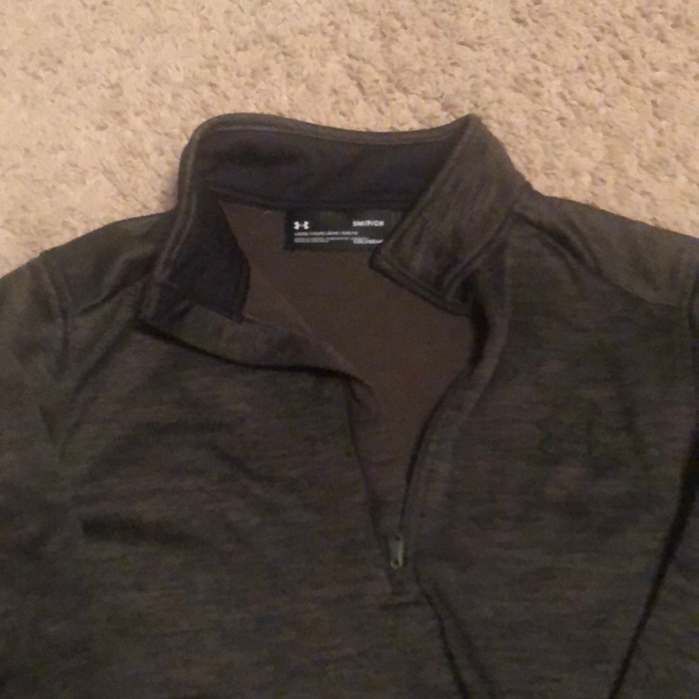 Mens under armour 1/4 zip fleece hunter green size small